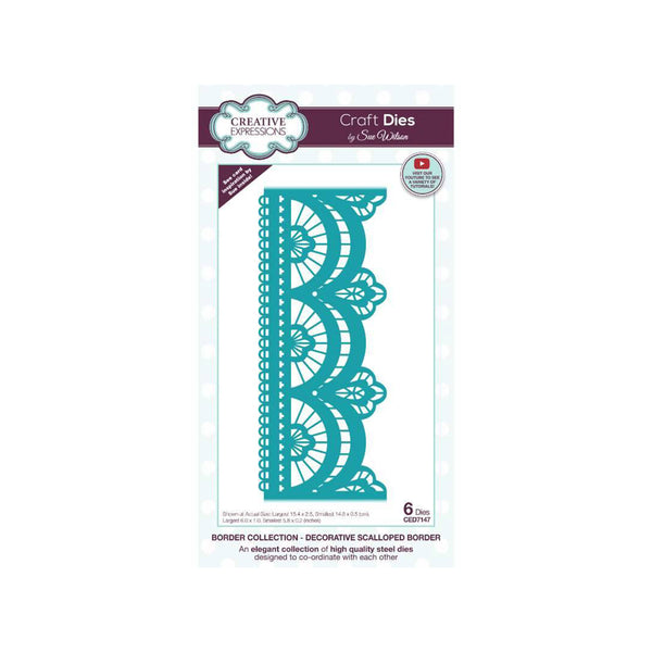 Creative Expressions Craft Die By Sue Wilson - Decorative Scalloped Border.*