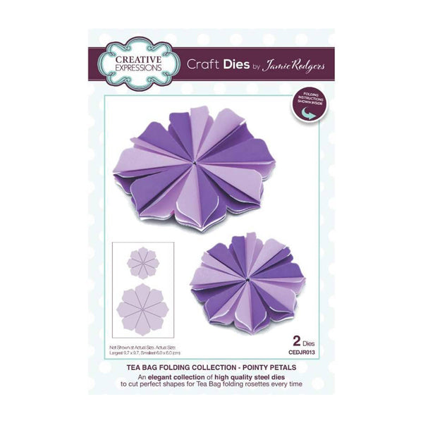Creative Expressions Craft Die by Jamie Rodgers  - Tea Bag Folding Pointy Petals*
