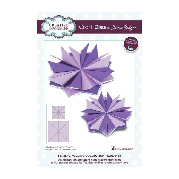 Creative Expressions Craft Die by Jamie Rodgers  - Tea Bag Folding Squares*