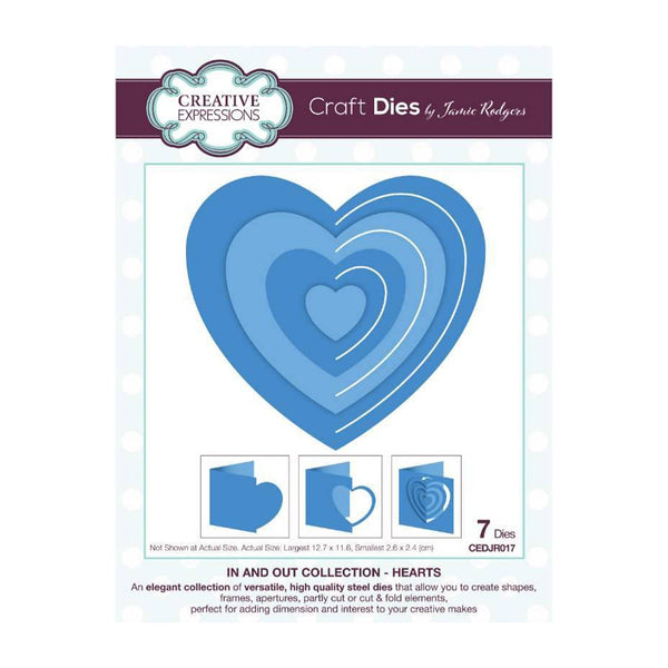 Creative Expressions Craft Dies By Jamie Rodgers - In and Out Collection - Hearts*