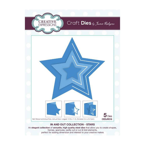 Creative Expressions Craft Dies By Jamie Rodgers - In and Out Collection - Stars*
