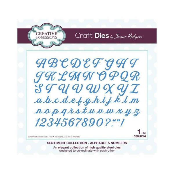 Creative Expressions Craft Dies By Jamie Rodgers - Alphabet & Numbers