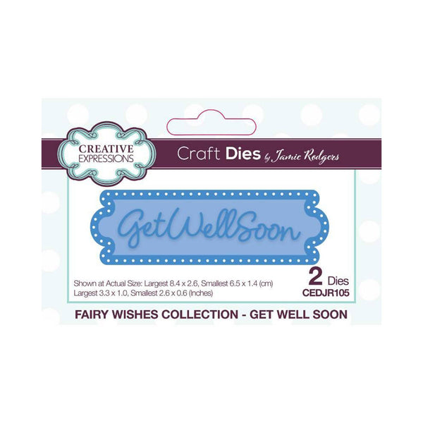 Creative Expressions Craft Dies By Jamie Rodgers - Fairy Wishes Collection - Get Well Soon