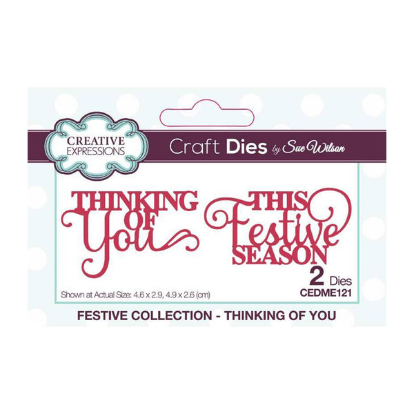 Creative Expressions Festive Craft Dies By Sue Wilson - Mini Expressions Duos - Thinking Of You