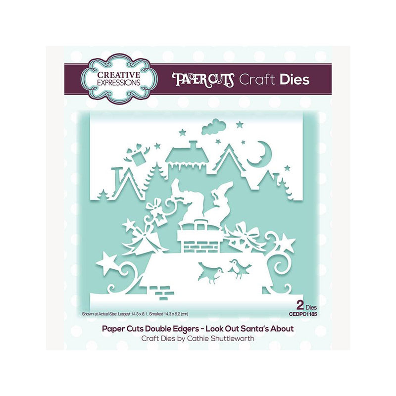 Creative Expressions Paper Cuts Double Edger Craft Dies - Look Out Santa's About