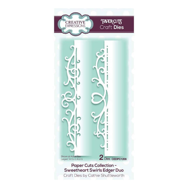 Creative Expressions Paper Cuts Edger Craft Dies - Sweetheart Swirls Duo*