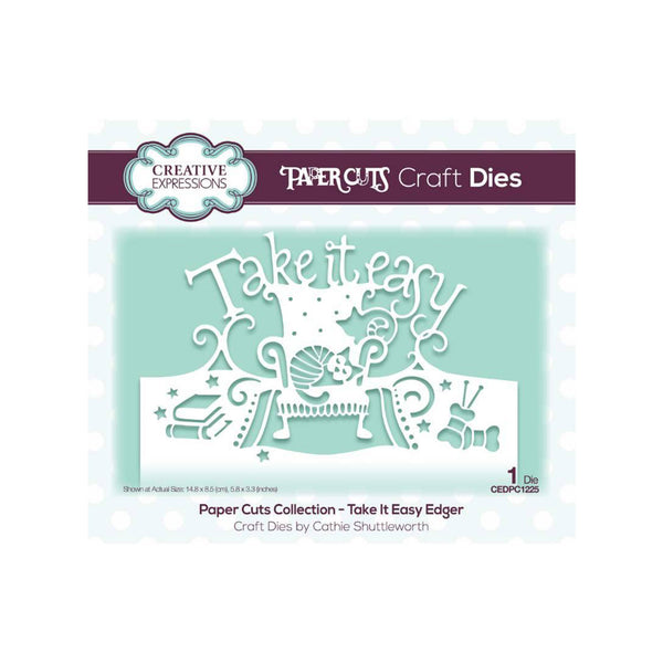 Creative Expressions Paper Cuts Edger Craft Die -  Take It Easy*