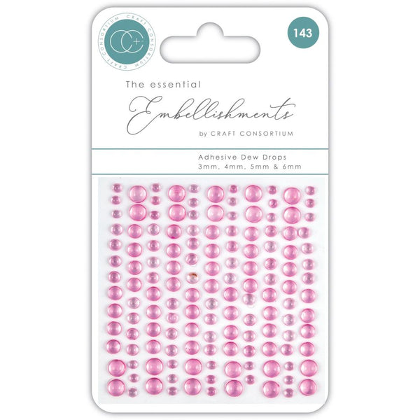 Craft Consortium Essential Adhesive Dew Drops 143-pack - Pink*