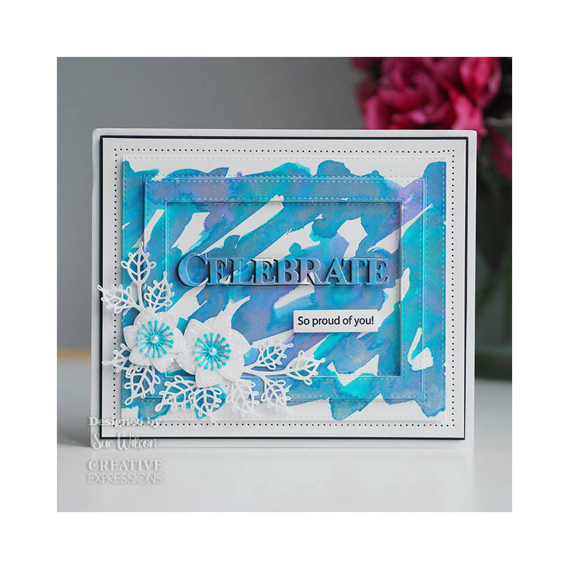 Creative Expressions Craft Die And Stamp Set By Sue Wilson - Celebrate*