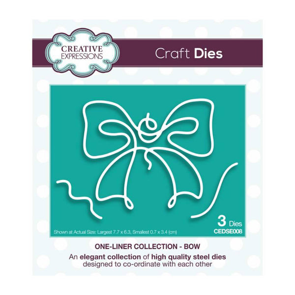 Creative Expressions Craft Dies - One-Liner Collection - Bow*