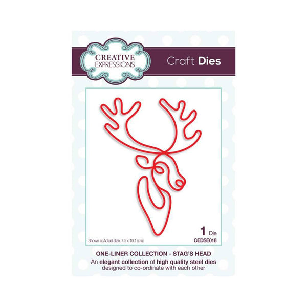 Creative Expressions Craft Die - One-Liner Collection - Stag's Head*