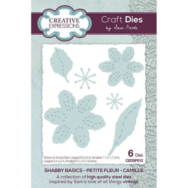 Creative Expressions Craft Dies By Sam Poole - Shabby Basics - Petite Fleur Camille*