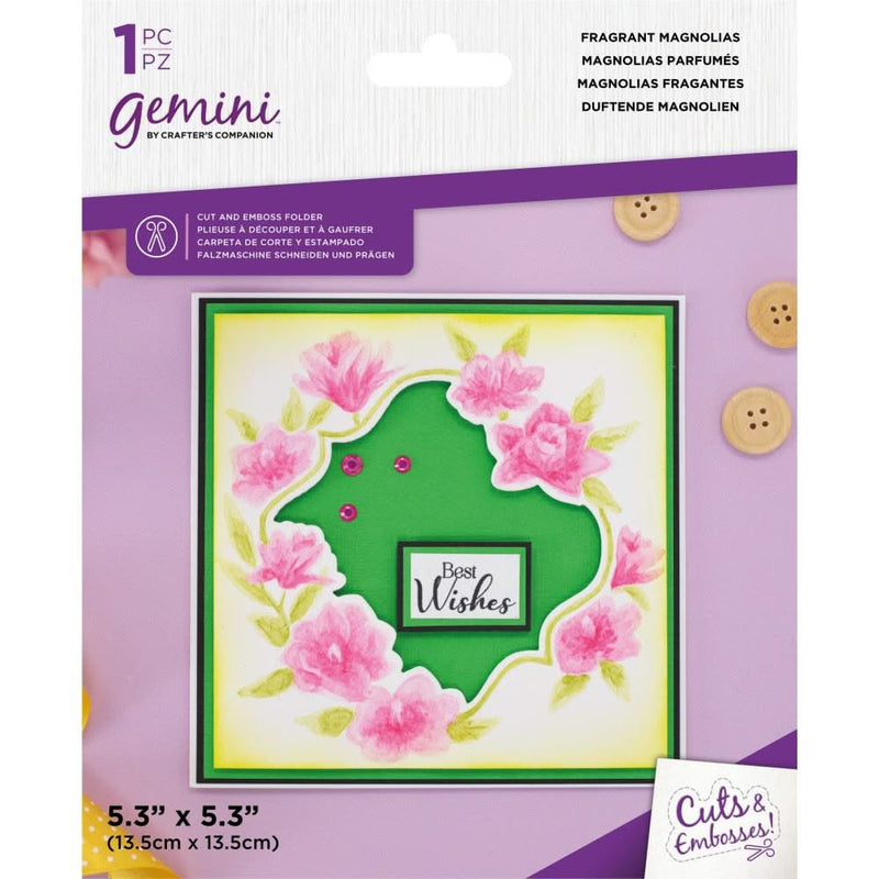 Gemini Cut And Emboss Folder 5"x5" Fragrant Magnolias*