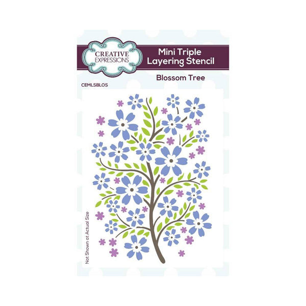 Creative Expressions Mini Layering Stencil 3/Pkg - Blossom Tree
