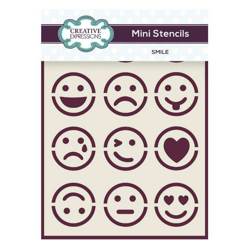 Creative Expressions Mini Stencil 4"x 3"- Smile*