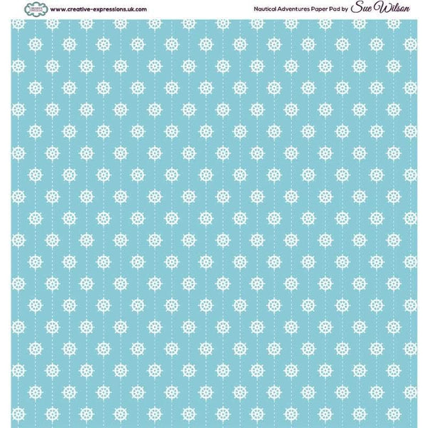 Creative Expressions Single-Sided Paper Pad By Sue Wilson 8"x 8" 24 Pack - Nautical Adventure*