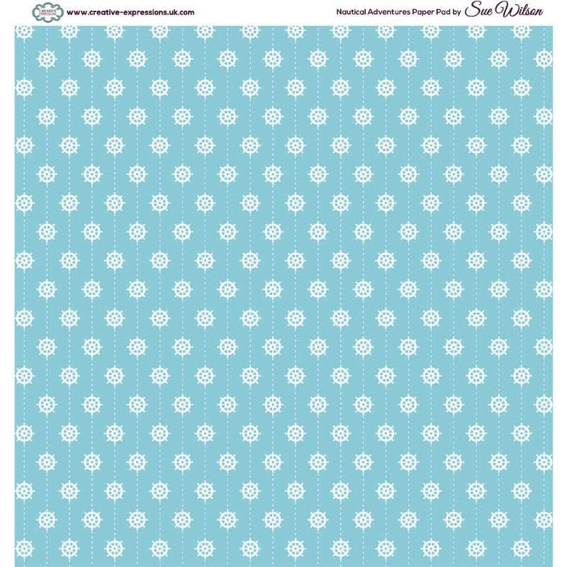 Creative Expressions Single-Sided Paper Pad By Sue Wilson 8"x 8" 24 Pack - Nautical Adventure*