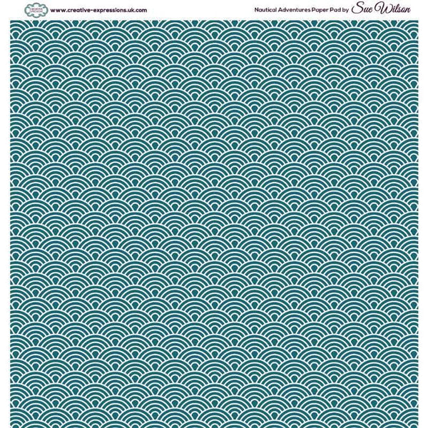 Creative Expressions Single-Sided Paper Pad By Sue Wilson 8"x 8" 24 Pack - Nautical Adventure*