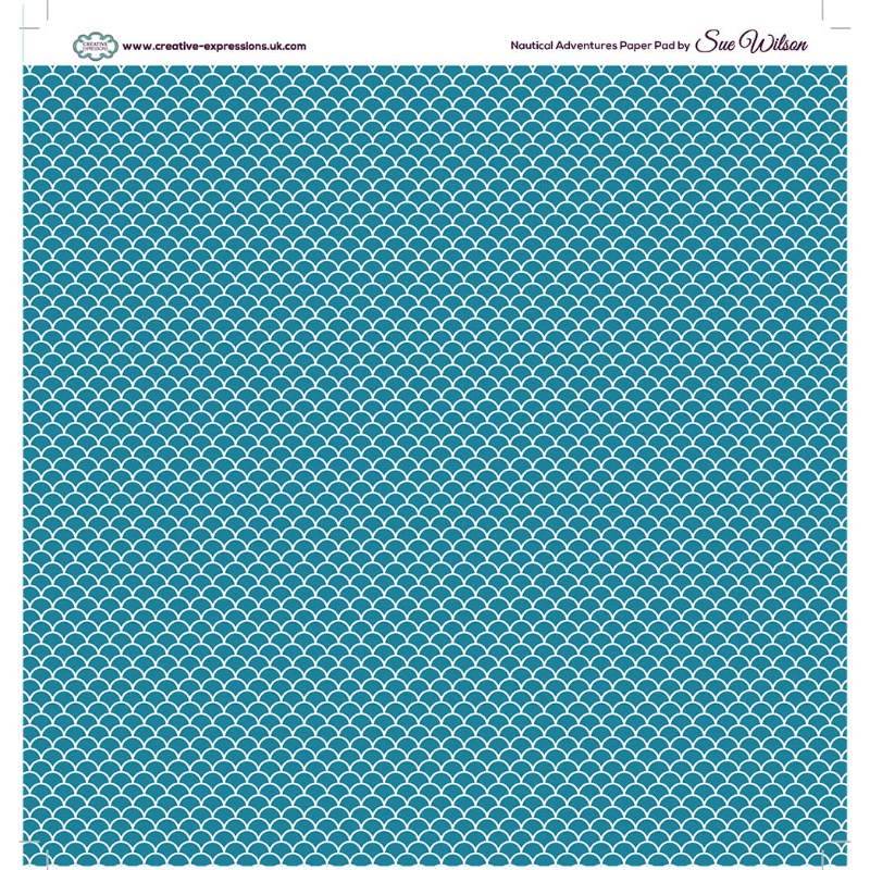 Creative Expressions Single-Sided Paper Pad By Sue Wilson 8"x 8" 24 Pack - Nautical Adventure*
