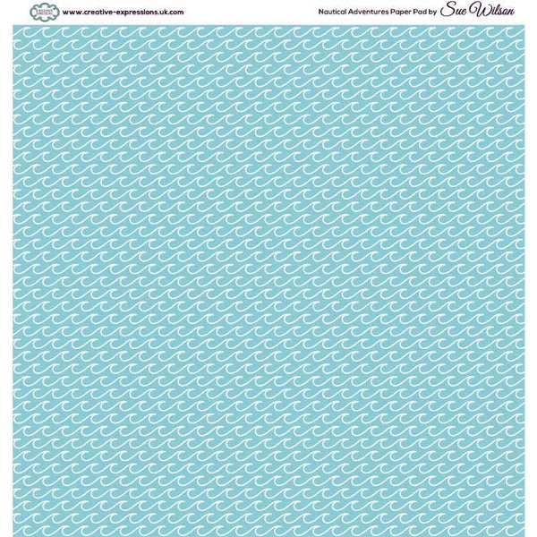 Creative Expressions Single-Sided Paper Pad By Sue Wilson 8"x 8" 24 Pack - Nautical Adventure*
