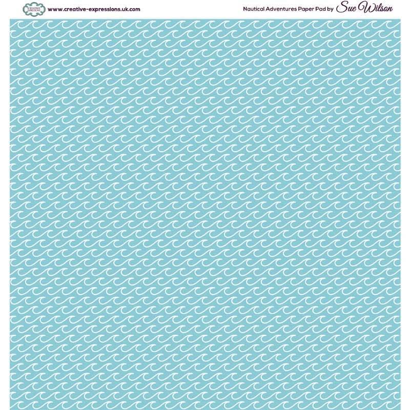 Creative Expressions Single-Sided Paper Pad By Sue Wilson 8"x 8" 24 Pack - Nautical Adventure*