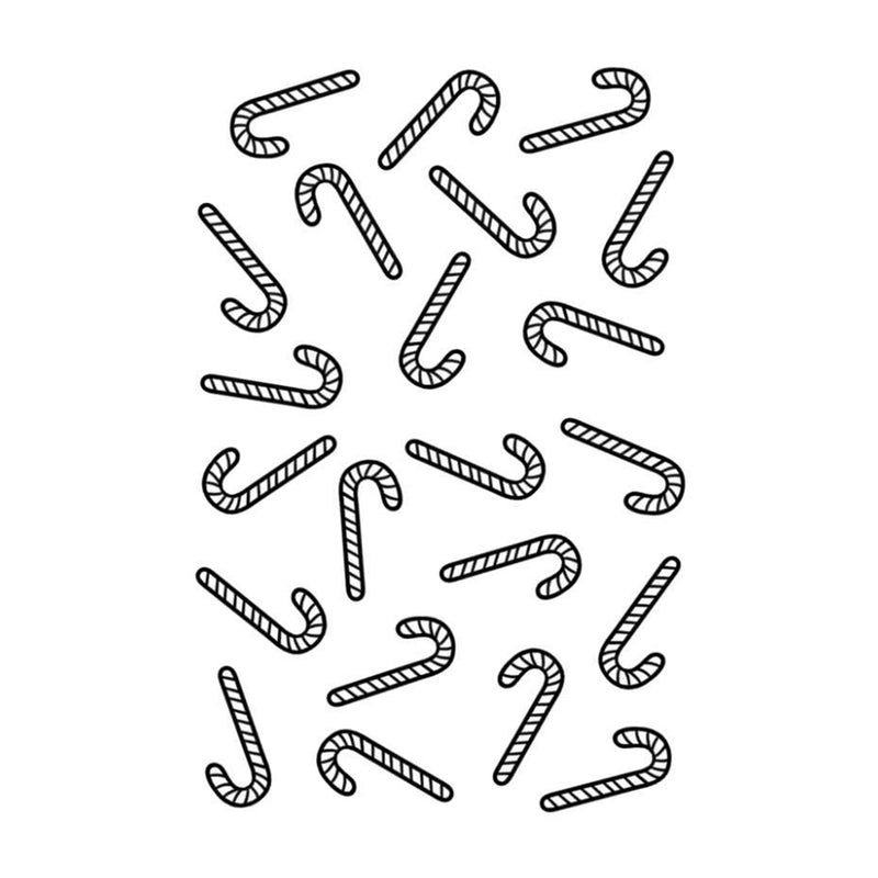 Creative Expressions A6 Pre-Cut Rubber Stamp By Sam Poole - Candy Cane Background