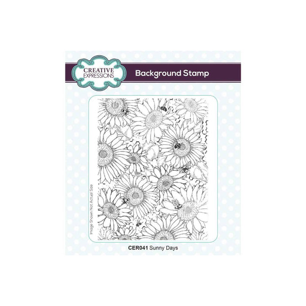 Creative Expressions A6 Pre-Cut Rubber Stamp - Sunny Days*