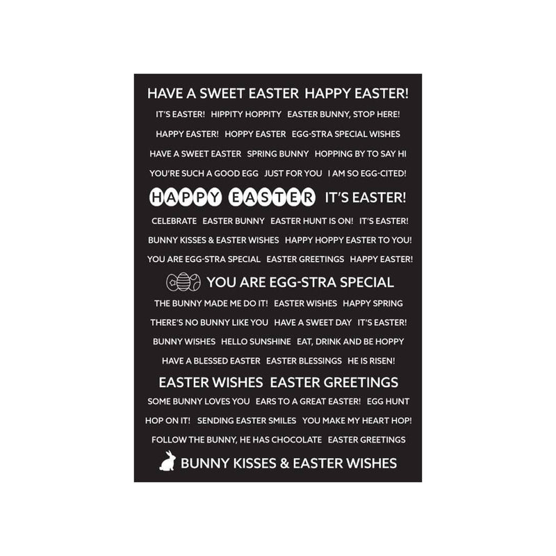 Creative Expressions Wordies Sentiment Sheets - 6" x 8" 4 pack - Happy Easter