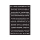 Creative Expressions Wordies Sentiment Sheets - 6" x 8" 4 pack - Hello Spring*