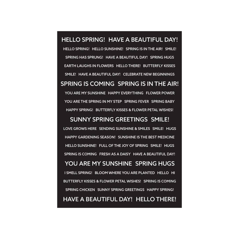 Creative Expressions Wordies Sentiment Sheets - 6" x 8" 4 pack - Hello Spring*