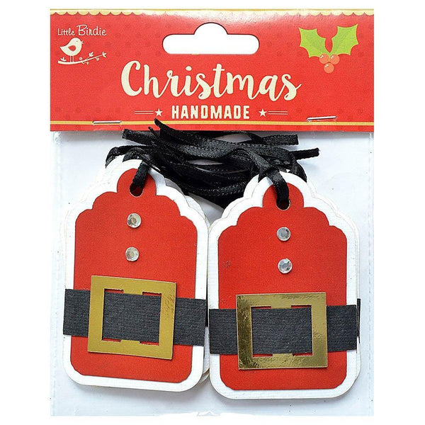 Little Birdie Christmas Gift Tag 10 pack - Santa Coat*