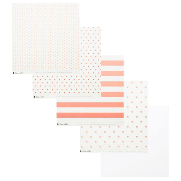 Teresa Collins Paper Collection 12in x 12in - Clear With Pink*