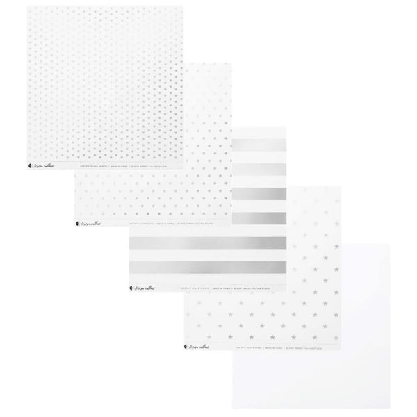 Teresa Collins Paper Collection 12in x 12in - Clear With Silver*