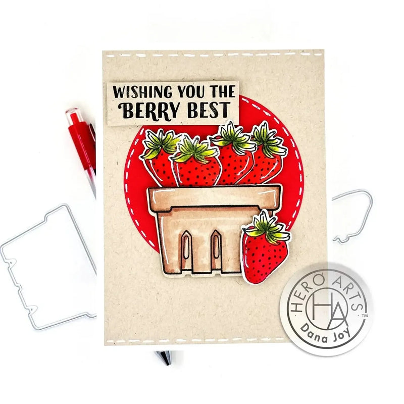 Hero Arts Clear Stamp & Die Combo Berry Basket*