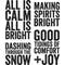 Tim Holtz Cling Stamps 7"X8.5" Bold Tidings #4*