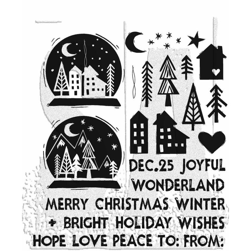 Tim Holtz Cling Stamps 7"X8.5" Festive Print*