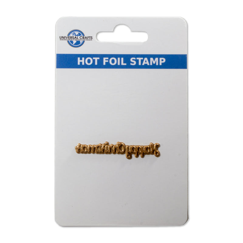 Universal Crafts Hot Foil Stamp 49mm x 10mm - Happy Christmas