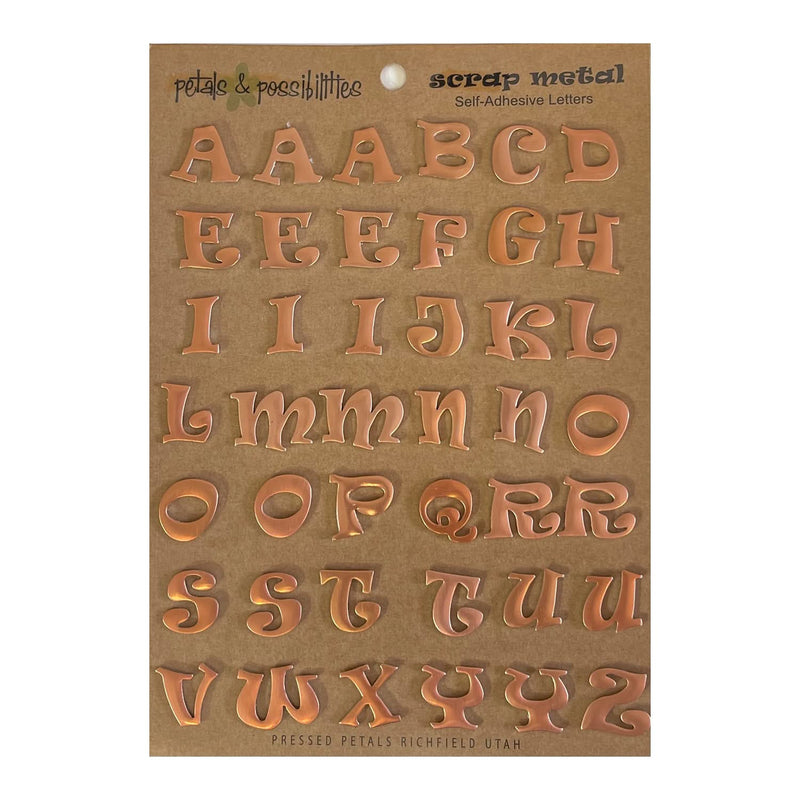 Scrap Metal Petals & Possibilities Self Adhesive Mini Letters - Copper*