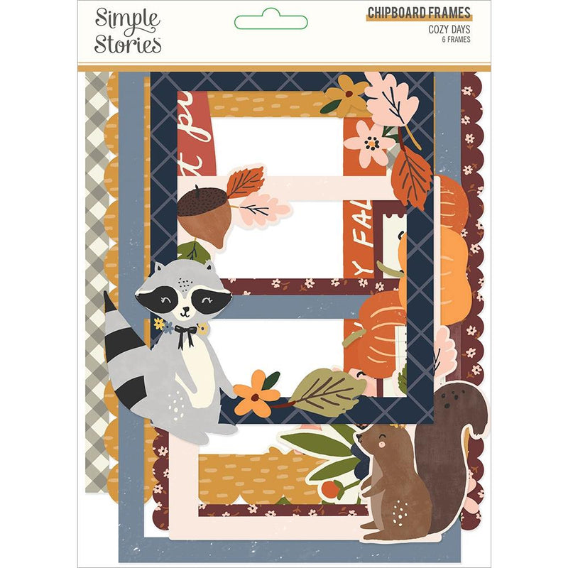 Simple Stories Cozy Days - Layered Chipboard Frames Die-Cuts 6 pack