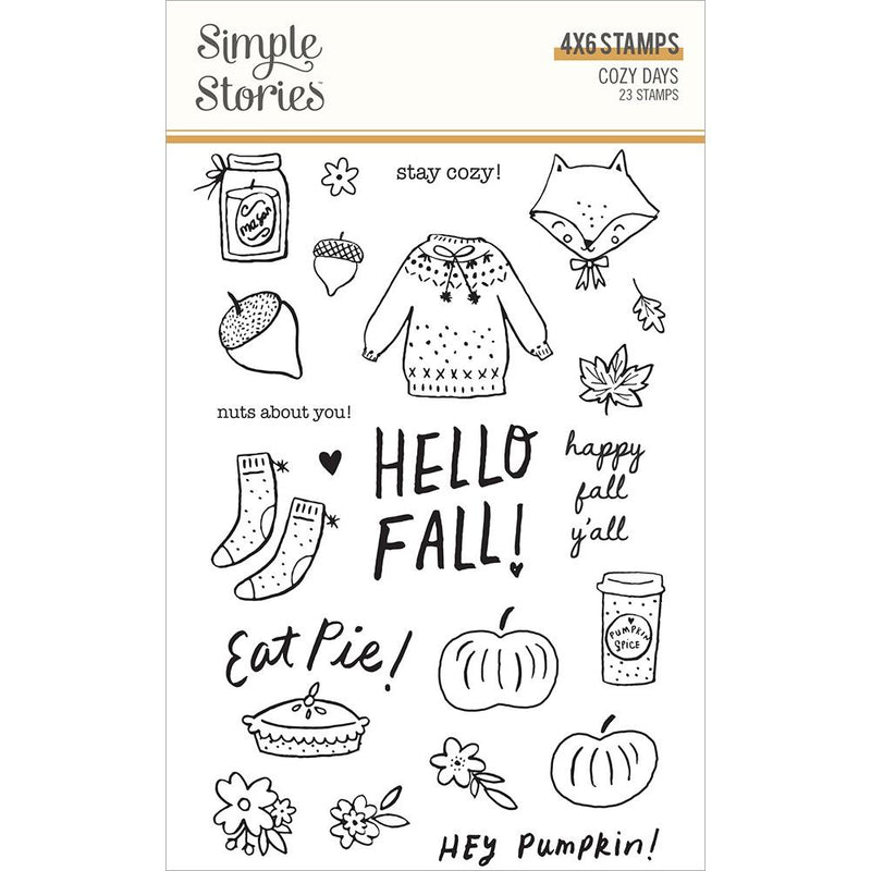Simple Stories - Cozy Days Photopolymer Clear Stamps 4in x 6 in*