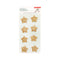 Crate Paper - Busy Sidewalks Resin Stickers 8 Pack - Stars W/Gold Glitter