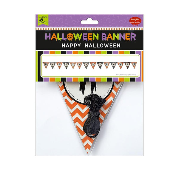 Little Birdie Word Banner With Cotton Thread 3Mtr 14 pack  Happy Halloween*