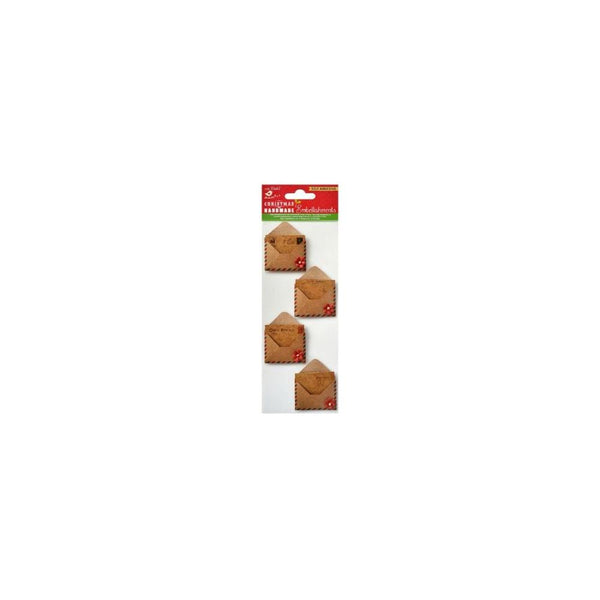 Little Birdie Christmas Sticker Embellishment 4 pack  Postal Delight*