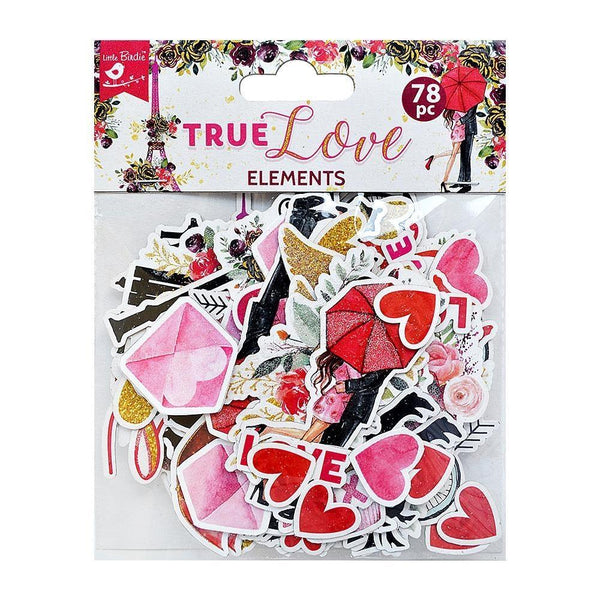Little Birdie True Love Ephemera Embellishment 78 pack  True Love