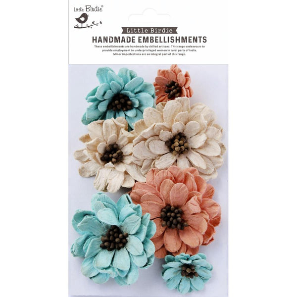 Little Birdie Galina Paper Flowers 7/Pkg Sun & Rain*