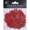 Little Birdie Sparkle Florettes Paper Flowers 80/Pkg Cardinal Red*