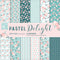 Little Birdie Cardstock 12 Sheet Pack 12"X12" Pastel Delight*