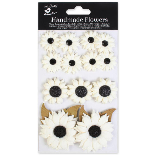 Little Birdie Sunny Flora Paper Flowers 13/Pkg Ivory Pearl*