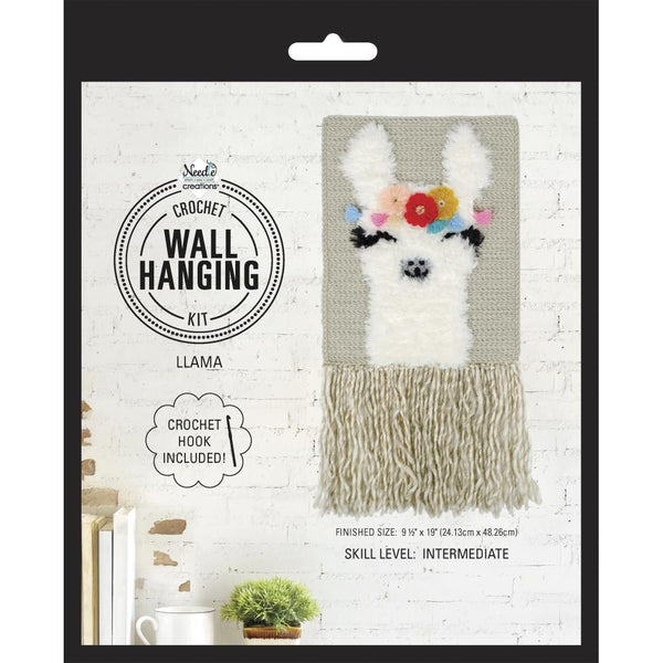 Fabric Editions Needle Creations Crochet Wall Hanging Kit - Llama*
