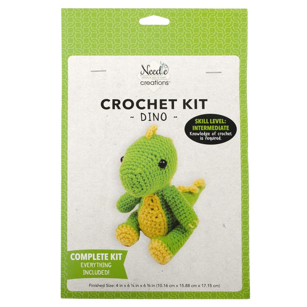 Fabric Editions Crochet Kit - Dino 5.75"X7"X5.75"*